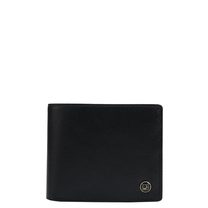 Black Plain Leather Mens Wallet & Belt Gift Set