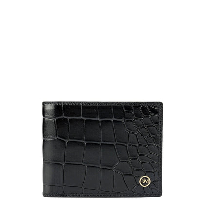Black Croco Leather Mens Wallet & Belt Gift Set