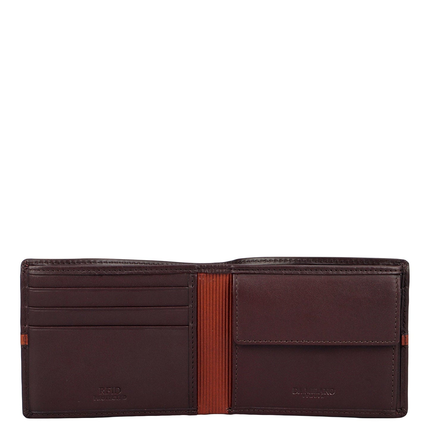 Brown Plain Leather Mens Wallet & Belt Gift Set