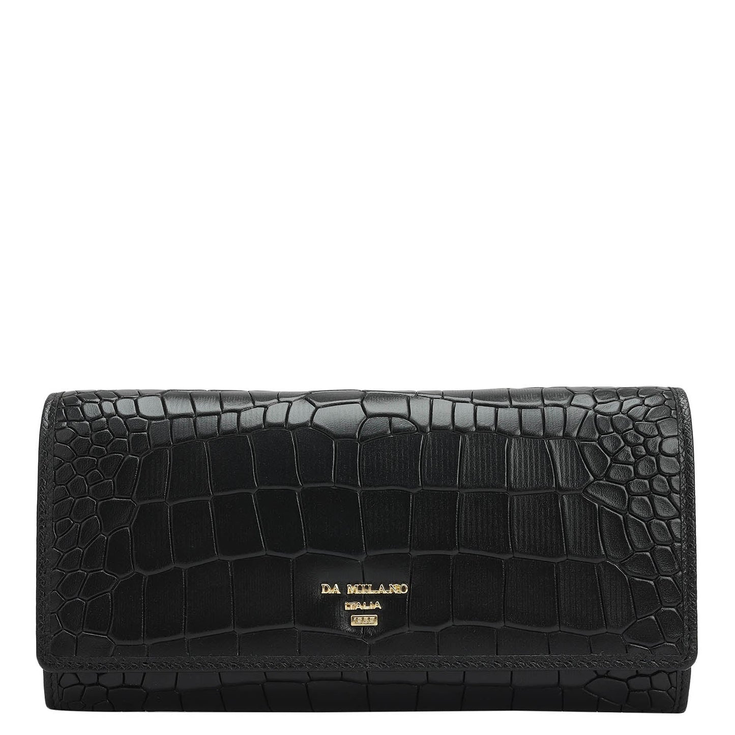 Black Croco Leather Mens & Ladies Wallet Gift Set