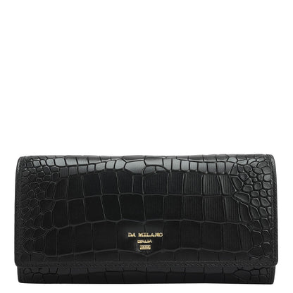 Black Croco Leather Mens & Ladies Wallet Gift Set
