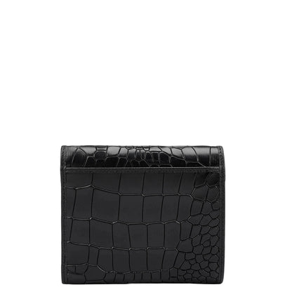 Black Croco Leather Mens & Ladies Wallet Gift Set