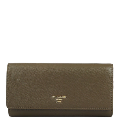Military Green Franzy Leather Mens & Ladies Wallet Gift Set