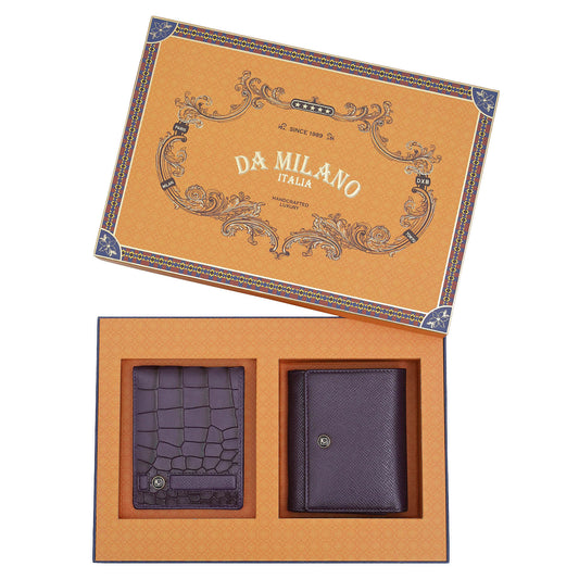 Grapevine Croco Franzy Leather Mens & Ladies Wallet Gift Set