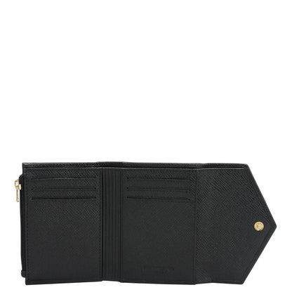 Black Plain Croco Ladies Wallet & Belt Gift Set