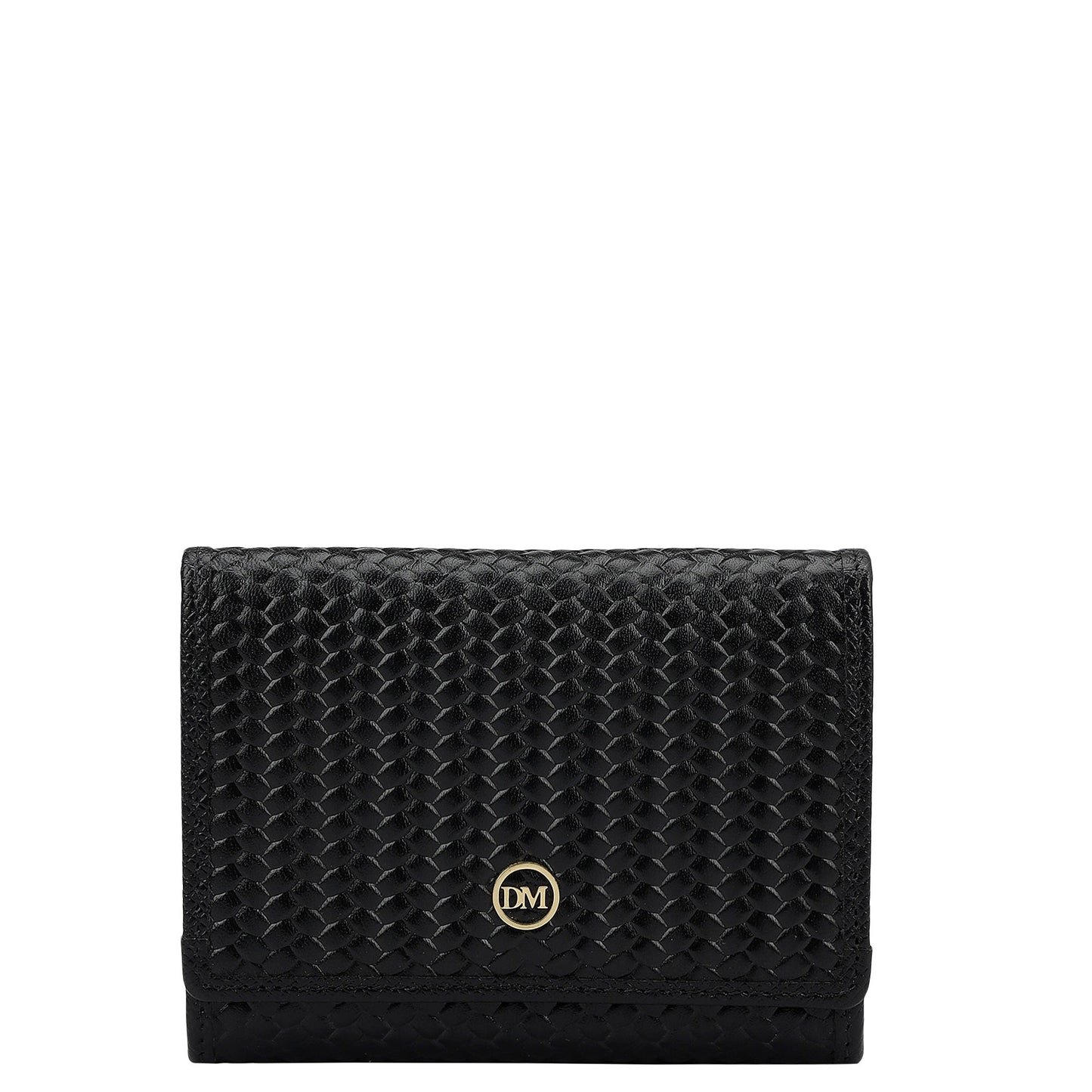 Black Franzy Mat-Emboss Leather Mens Wallet & Card Case Gift Set