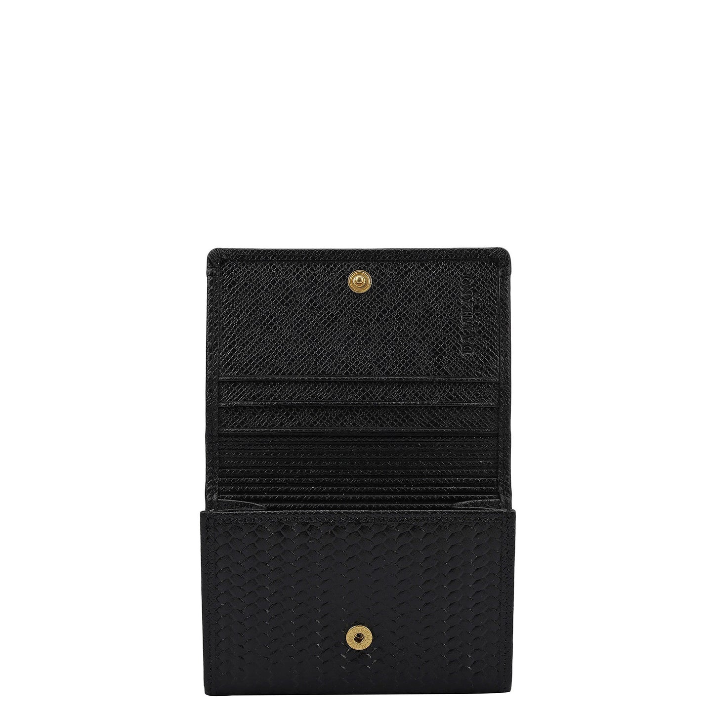 Black Franzy Mat-Emboss Leather Mens Wallet & Card Case Gift Set