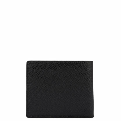 Black Franzy Mat-Emboss Leather Mens Wallet & Card Case Gift Set