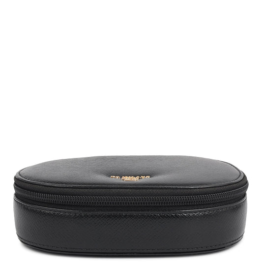 Franzy Leather Jewellery Case - Black
