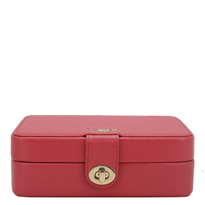 Franzy Leather Jewellery Case - Hot Pink