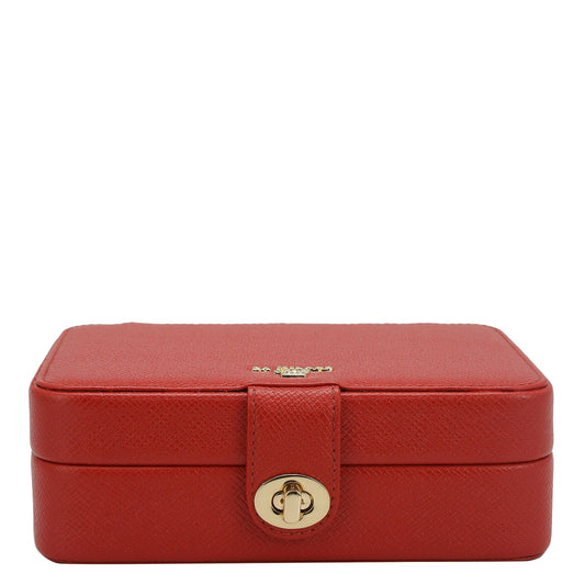 Franzy Leather Jewellery Case - Red