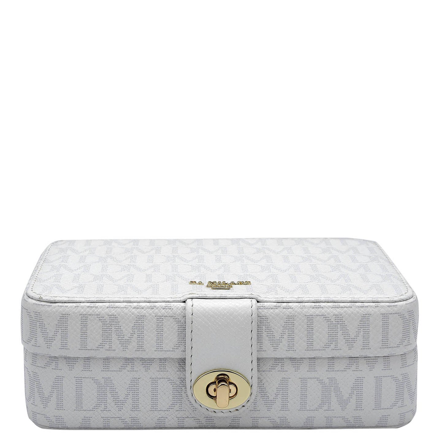 Monogram Franzy Leather Jewellery Case - White