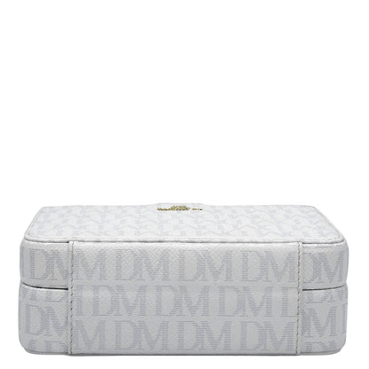 Monogram Franzy Leather Jewellery Case - White