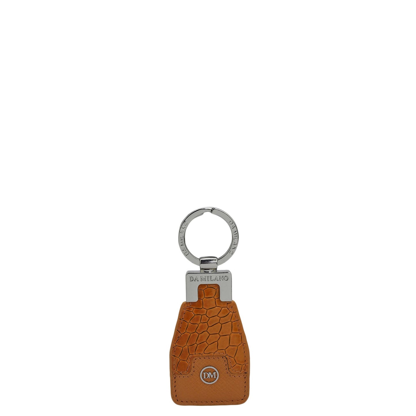 Croco Franzy Leather Key Chain - Flame