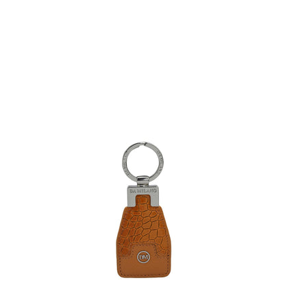 Croco Franzy Leather Key Chain - Flame