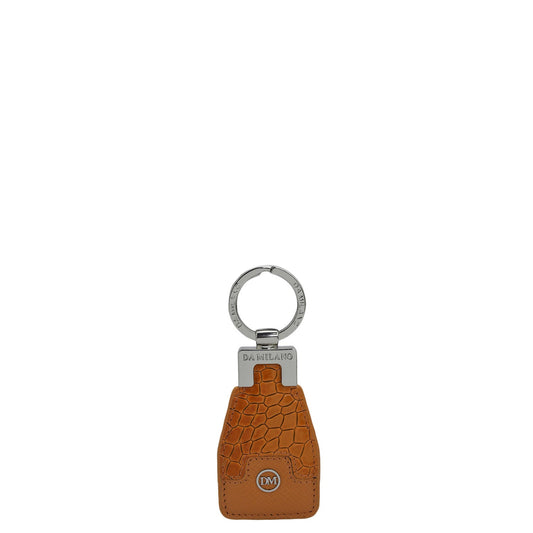 Croco Franzy Leather Key Chain - Flame