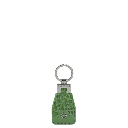 Croco Franzy Leather Key Chain - Kiwi