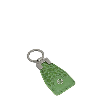 Croco Franzy Leather Key Chain - Kiwi