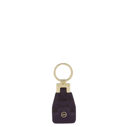 Croco Franzy Leather Key Chain - Grapevine