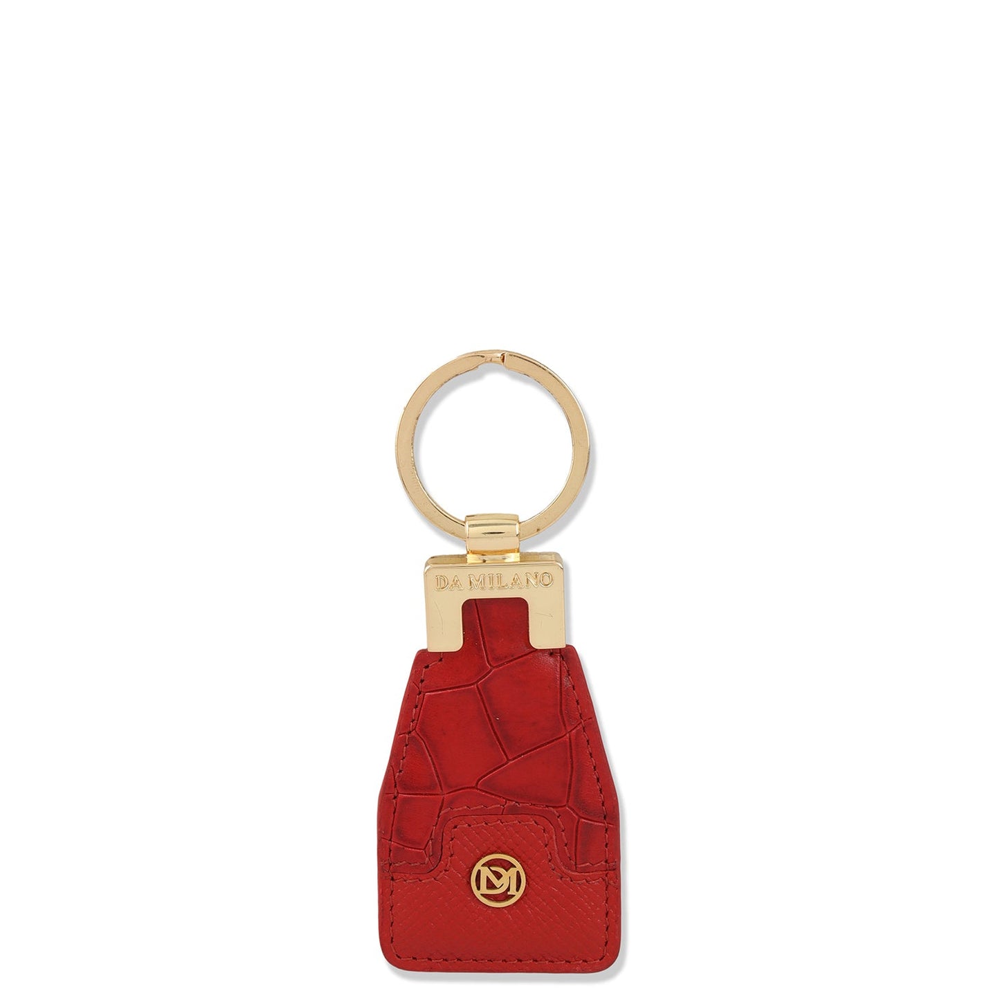 Croco Franzy Leather Key Chain - Red