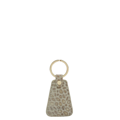 Croco Leather Key Chain - Frost
