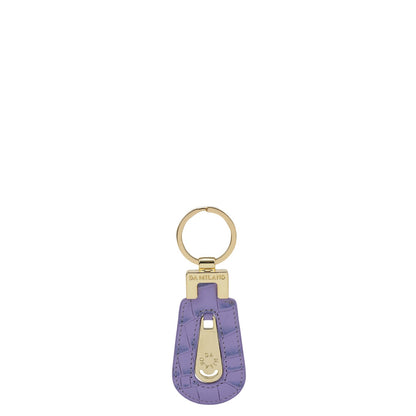 Croco Leather Key Chain - Purple Haze