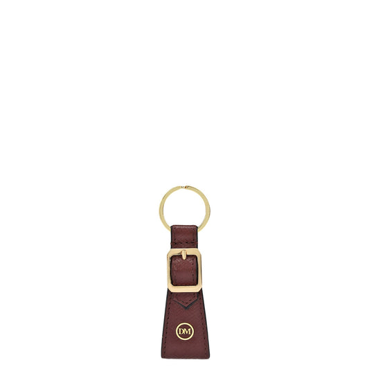 Franzy Leather Key Chain - Berry