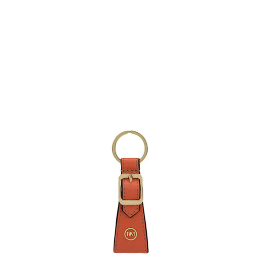 Franzy Leather Key Chain - Salmon