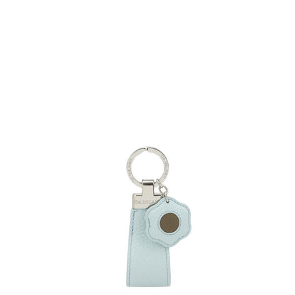 Wax Leather Key Chain - Cloud Blue