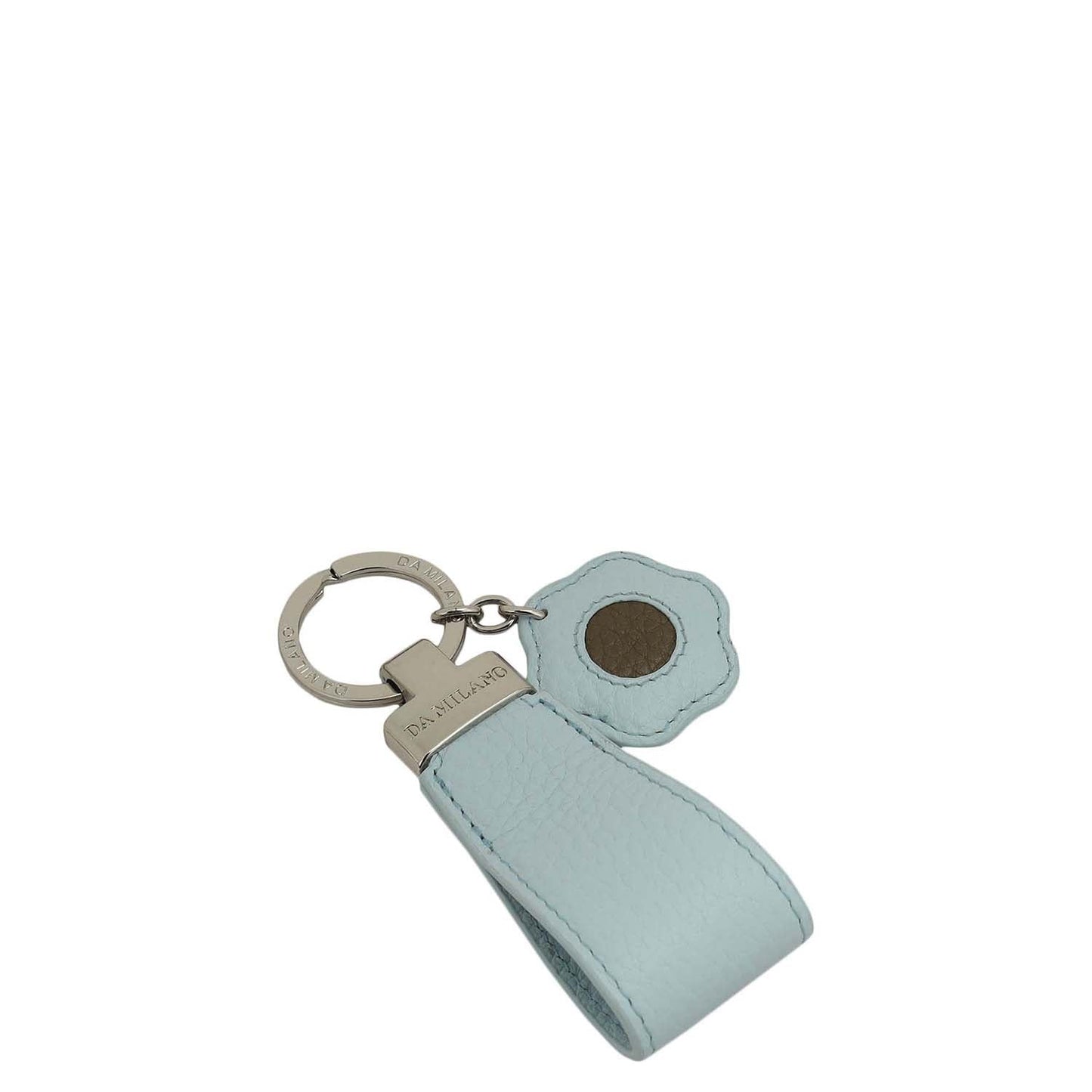 Wax Leather Key Chain - Cloud Blue