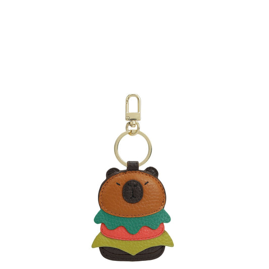 Wax Leather Key Chain - Chocolate
