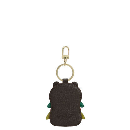 Wax Leather Key Chain - Chocolate