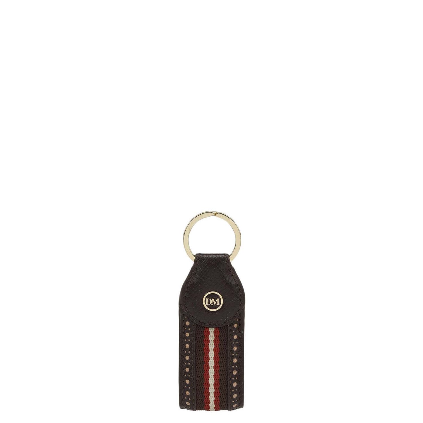 Franzy Leather Key Chain - Chocolate