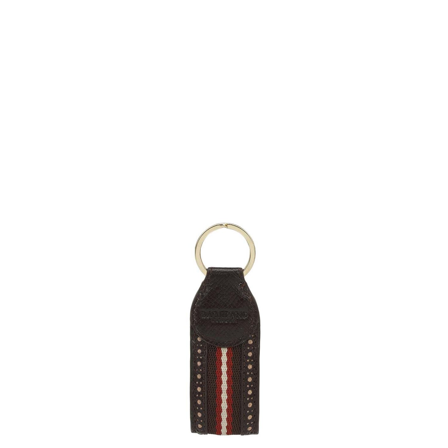 Franzy Leather Key Chain - Chocolate