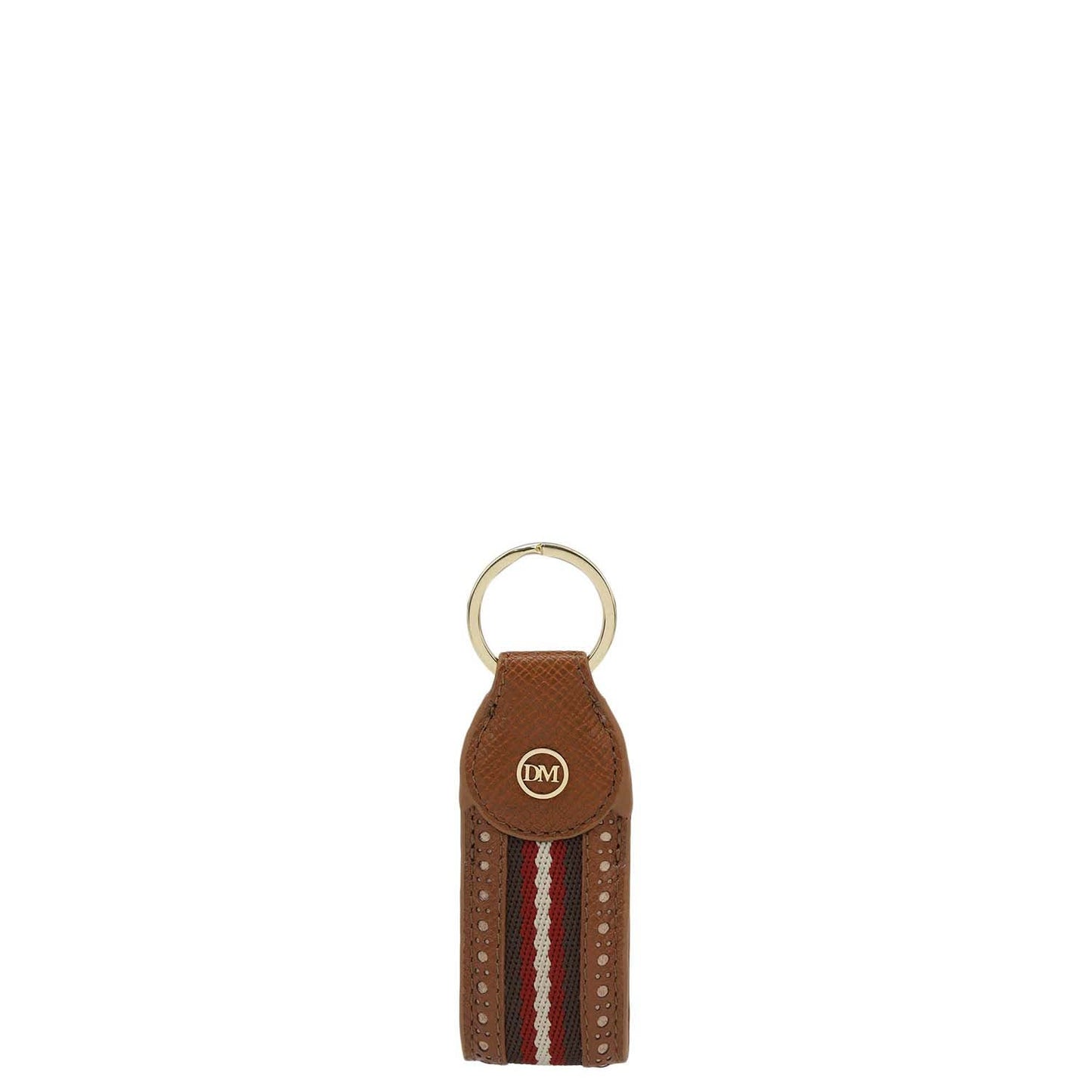 Franzy Leather Key Chain - Cognac