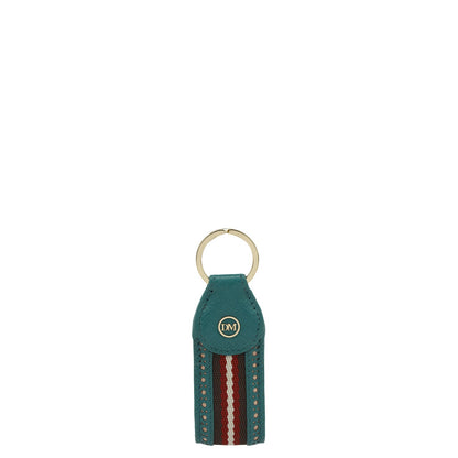 Franzy Leather Key Chain - Teal