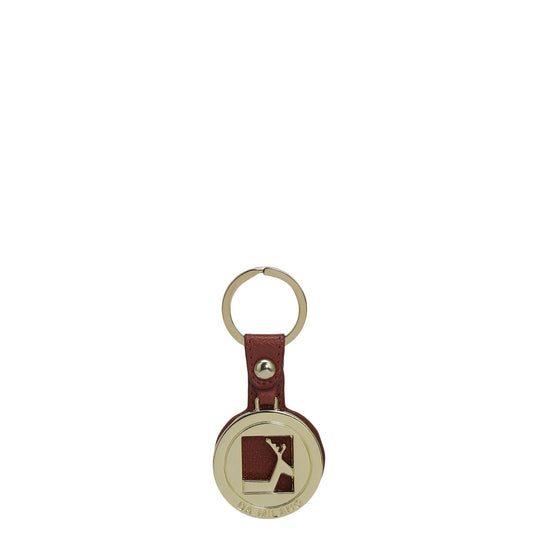 Franzy Leather Key Chain - Brick