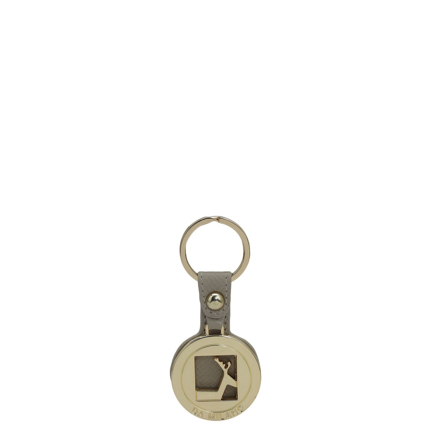 Franzy Leather Key Chain - Chalk