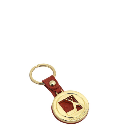Franzy Leather Key Chain - Red