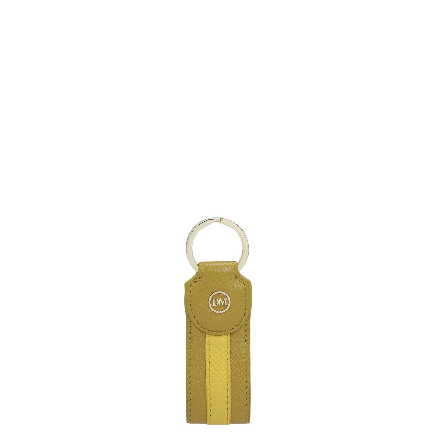 Franzy Leather Key Chain - Mustard