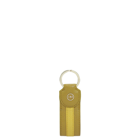 Franzy Leather Key Chain - Mustard