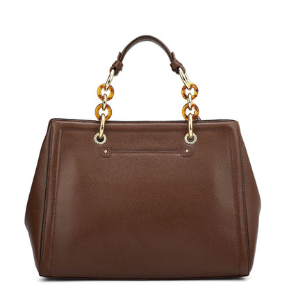 Medium Franzy Leather Satchel - Date