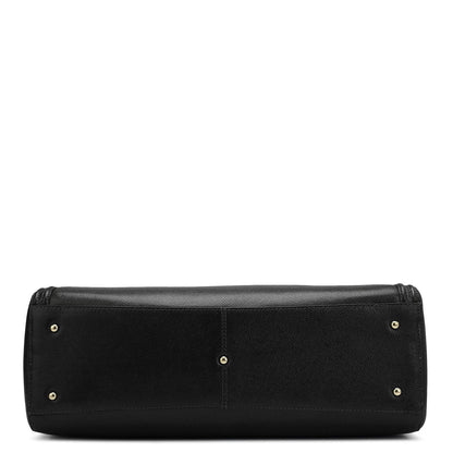 Medium Franzy Leather Shoulder Bag - Black