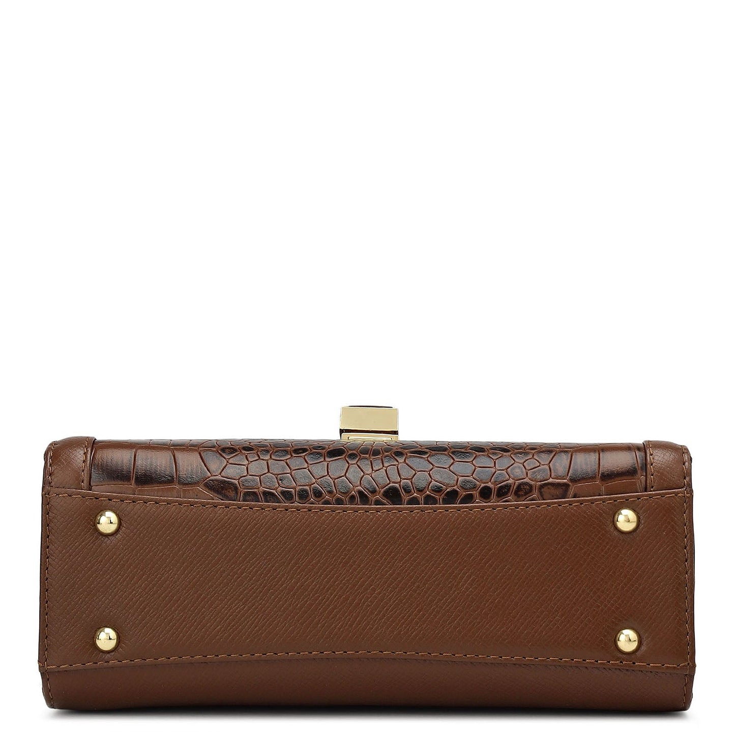 Small Franzy Croco Leather Shoulder Bag - Date