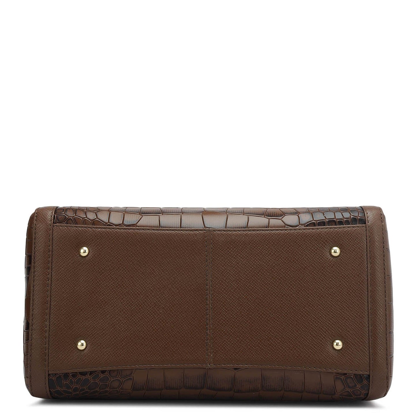 Small Croco Leather Satchel - Date