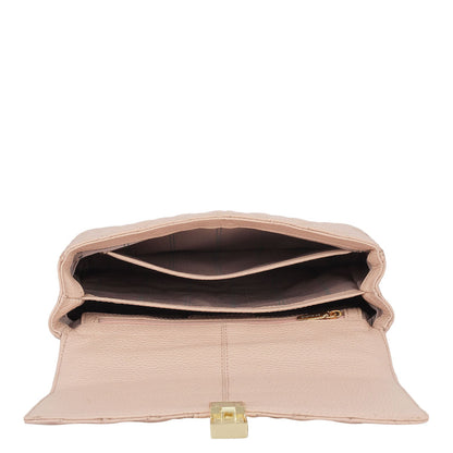 Medium Quilting Leather Shoulder Bag - Feather