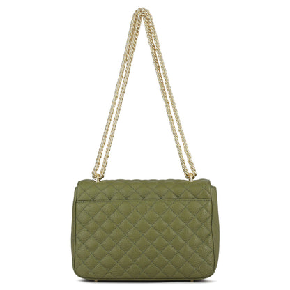 Medium Quilting Leather Shoulder Bag - Fern