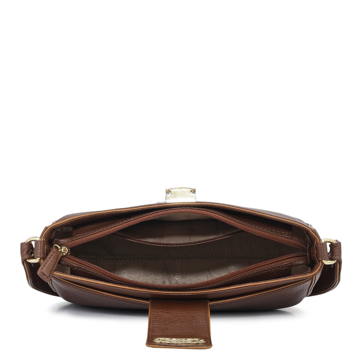 Small Wax Leather Baguette - Espresso
