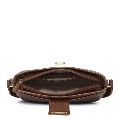 Small Wax Leather Baguette - Espresso