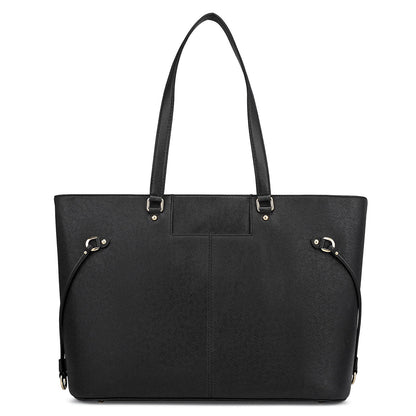 Large Franzy Leather Tote - Black